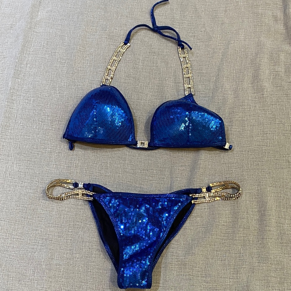 Blue Sequin Bikini